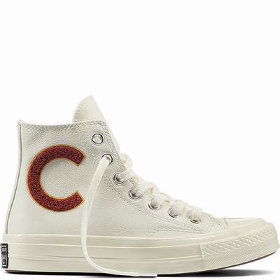 Converse Chuck Taylor All Star '70 Wool Wordmark High Tops Womens - White Shoes (295RTGYK)